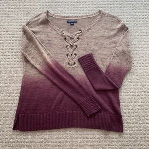 Cozy lace up sweater